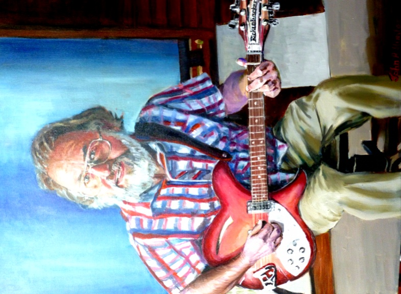 John Hunter Portrait Artist In oil (like this one of a local Wight musician) Typically 20 by 24" 400. Based on one or two sittings in Bembridge IW