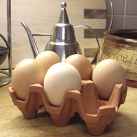 Clay Egg Rack for 6 or 12 eggs