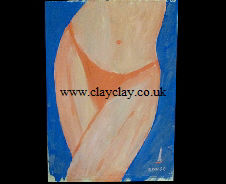 ikini bottoms' by BB Bango. Acrylic on paper framed 16 by 12 inch £40