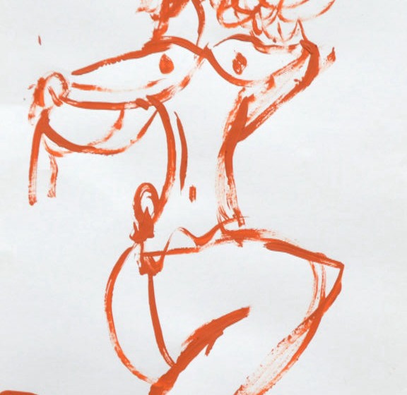 'Bra off pin up 2' A3 size Acrylic on paper by BB Bango £30