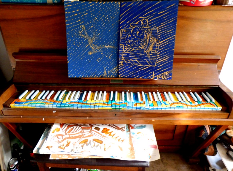 Bango painted Pop Art Piano £200