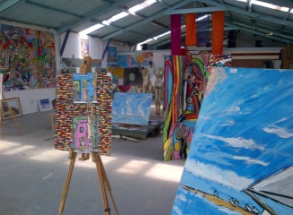 Big Art All Summer Exhbition is at Wight Marine, Embankment Rd, Bembridge, Isle of Wight. PO35 Picture taken 11th June 2015. Gallery is forever being altered throughout the summer with new artworks, an ArtCar and new artists ,