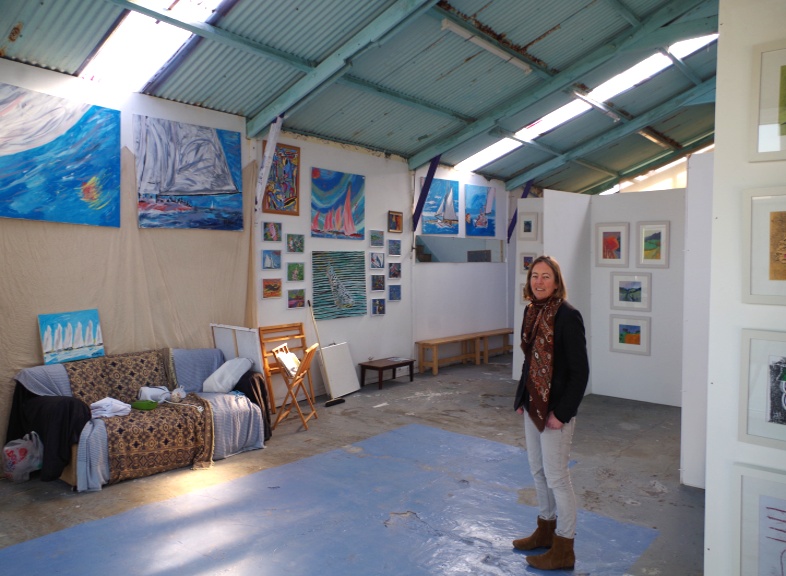 Picture taken 14th March 2016 with holly Maslen. Big Art All Summer 2016 Exhbition Now Organised by Artist Holly Maslen with 23 Artists displaying. At South End, Emabankment Rd, Bembridge Harbour, Isle of Wight PO35
