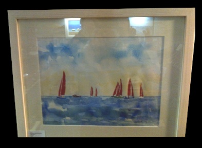 The late Peter Donnelly 'Redwings'  17*12" Watercolour on paper. Framed 260. On Display Bembridge Shop