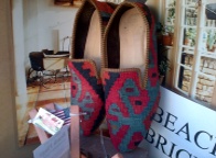 Terracotta Patterened Canvas shoes. 109 each. To order from Bembridge shops