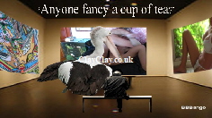 'Cup of tea 2'.  Postcard based on original Bango Photograph. 