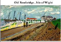 'Old Bembridge 5, Isle of Wight circa 1930s Postcard based on original BB Bango painting