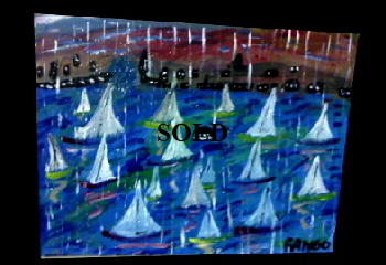 BB Bango Rainy Sailing. Acrylic on canvas . 35 On display Bembridge