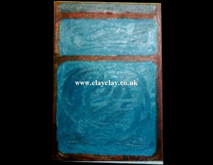 Turquoise and Brown by BB Bango. Acrylic on canvas  30*40cm 250,000. On display Bembridge shop. Also postcards available. This picture painted May 30th 2012 is influenced by Rothko. 