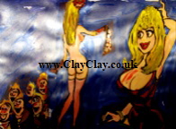 'Saucy Figures 7' by BB Bango to use in new Saucy Postcards acrylic A4 size on paper £40. On display Bembridge Shop