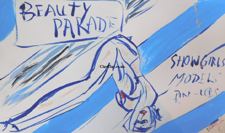 'Beauty Parade' Acrylic on paper A3 size by BB Bango   £45