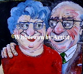 'Devoted Couple' by Kate Gooden Acrylic Original on box canvas 20*20cm 40. 