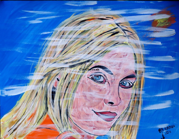 'The blonde' by BB Bango 100 by 80 cm Acrylic on canvas £150 This picture painted September 2016