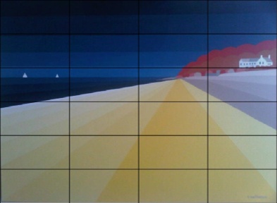 Mini Brick Jigsaws  Bembridge beach by Suzanne Whitmarsh 24 pieces 5.00 (magnetic)