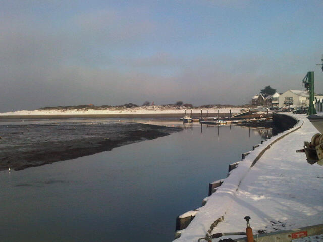 Bembridge Harbour which can just about not be seen from the Shop
