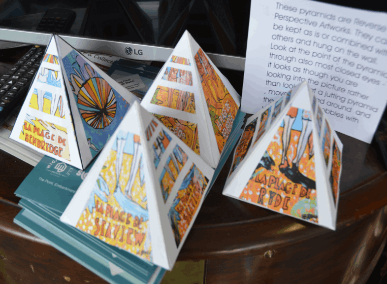 Reverse Perspective fridge magnets Plage  by BB Bango