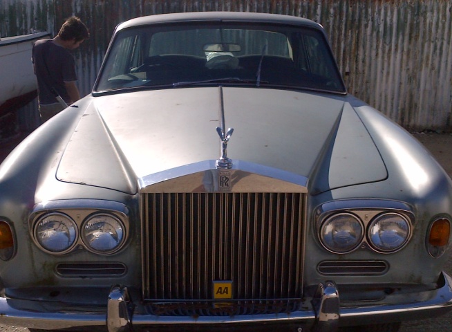 As received in April 2015 Silver Mink Rolls-Royce Corniche FHC 1971 Chassis No CRH 11573 One of only 1,100 produced 88,000 miles unused since 1988 with full historical build records.Interior blue leather  Brake and suspension overhaul, new sills  Full bare metal body respray. 4 New Whitewall tyres. Should be finished and MOT'd by end of 2016. Very much an appreciating investment Priced at over 30,000