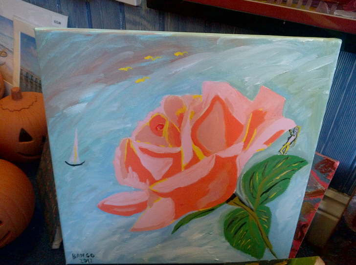 Acrylic on canvas Rose 400@400mm 35