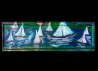 Framed acrylic on wood Sails1 1320*410mm £125