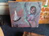 Acrylic on terracotta Woman2 200*200mm £12
