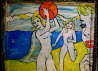Beach Nudes on Bembridge Beach inspired by Roy Lichtenstein 590*900mm £85 Can be personalised to your own colours and annotation