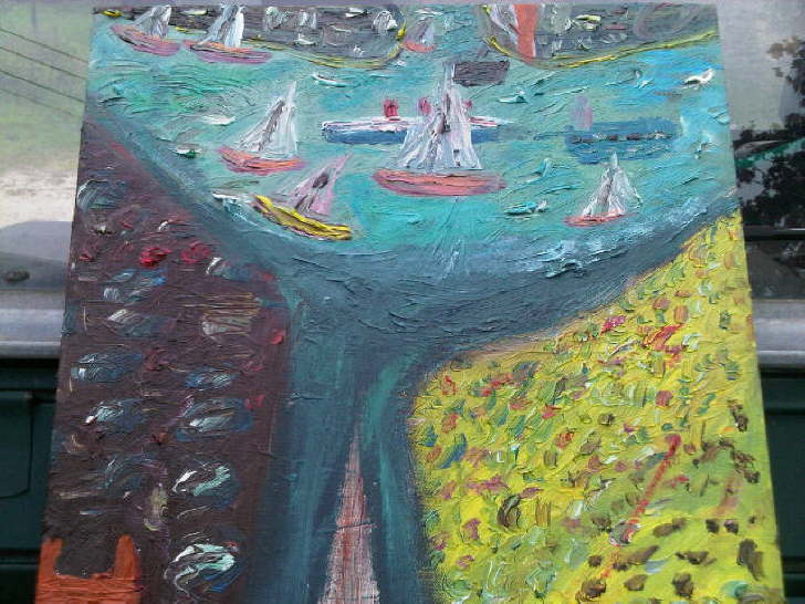 Oil on canvas Solent 2 SOLD