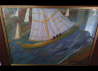 Acrylic on paper Framed Big Sail boat 1 Framed' 400*500mm £40