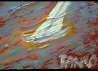 Acrylic on Terracotta 135*95mm Sails 10  £10