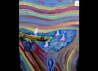 Acrylic on canvas Scream at Lymington 300by410mm £15