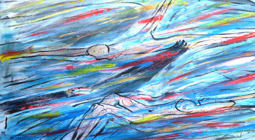 'Flyers', Pop Art 76 by 62cm Acrylic on Canvas by BB Bango £60 