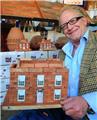 Isle of Wight County Press Article 29th April 2011 Tim Bristow, of Clay Clay, with a miniature clay brick building of a Georgian mansion. Picture by Peter Boam.