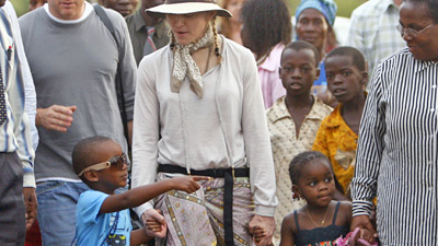 Madonna on a previous visit to Malawi