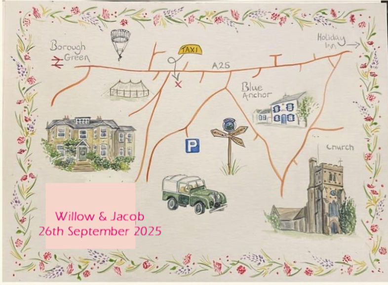 'Willow' wedding invitation by Chat GPT