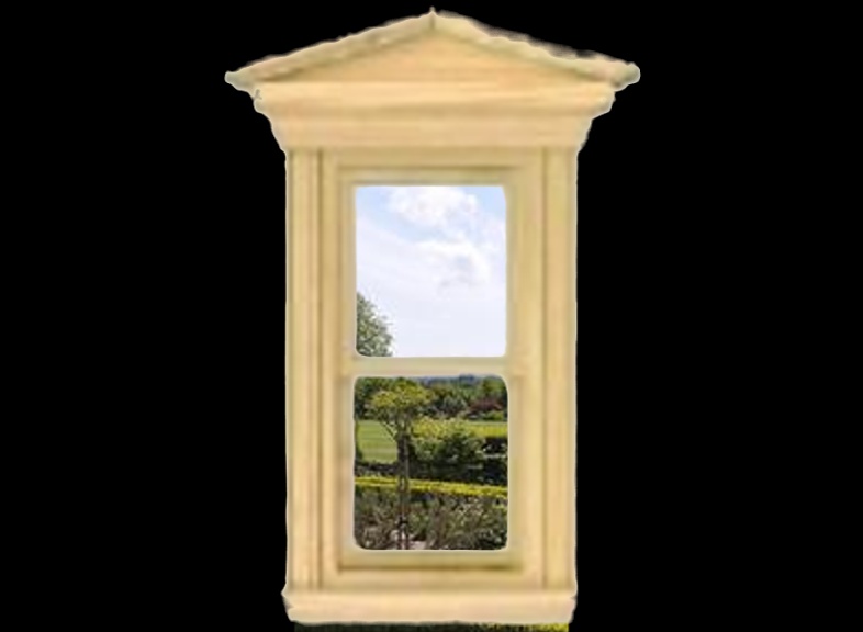 Styles of printable window for Isle of Wight made miniature clay brick kits.